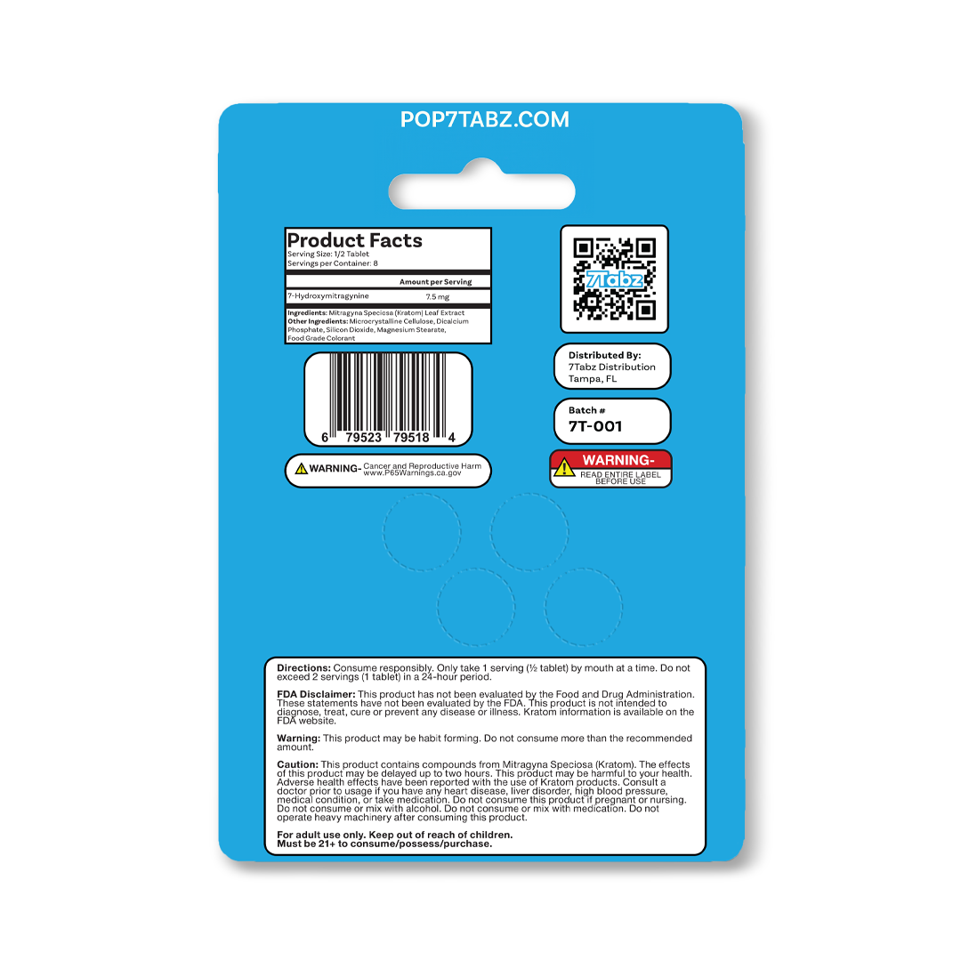 15mg 4ct 7-OH Tablets | Premium 7-Hydroxymitragynine Tablets