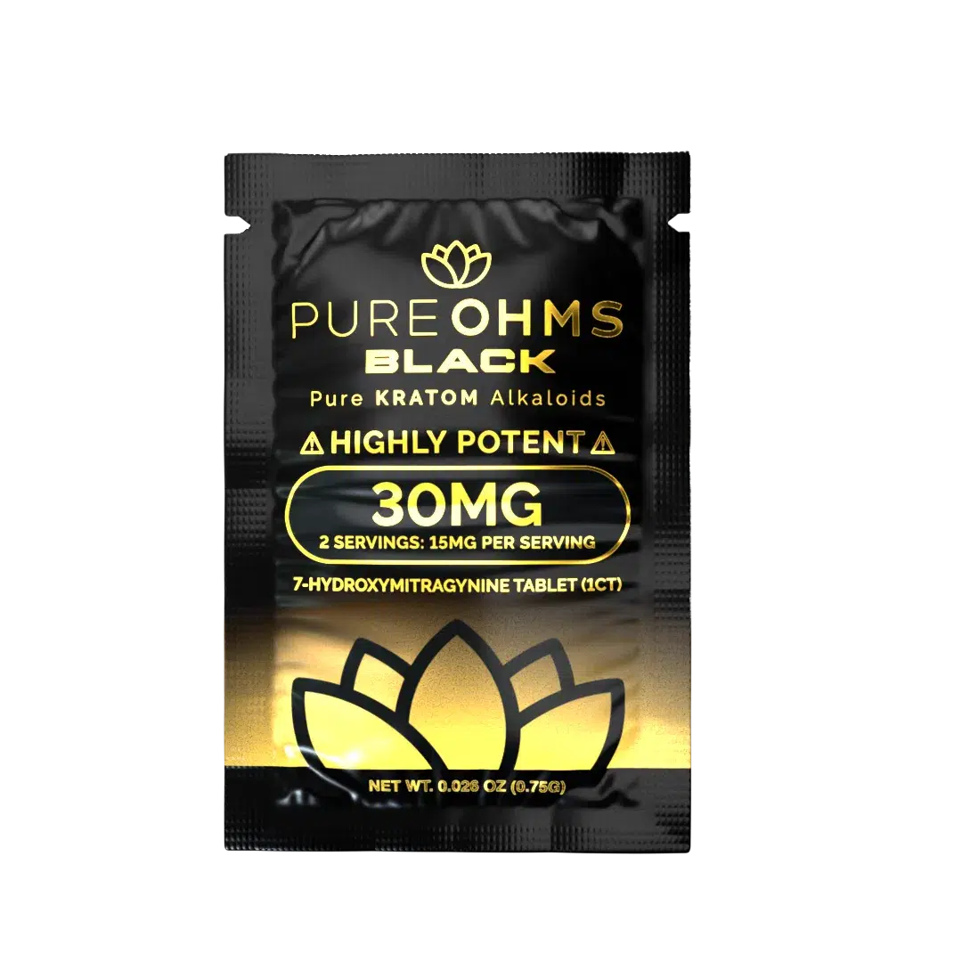 Pure Ohms Black 7-Hydroxy Tabs 30mg Singles