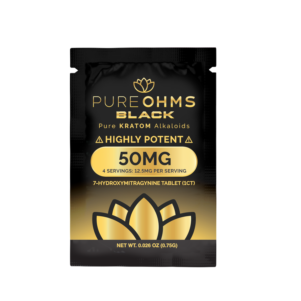 Pure Ohms Black 7-Hydroxy Tabs 50mg Singles