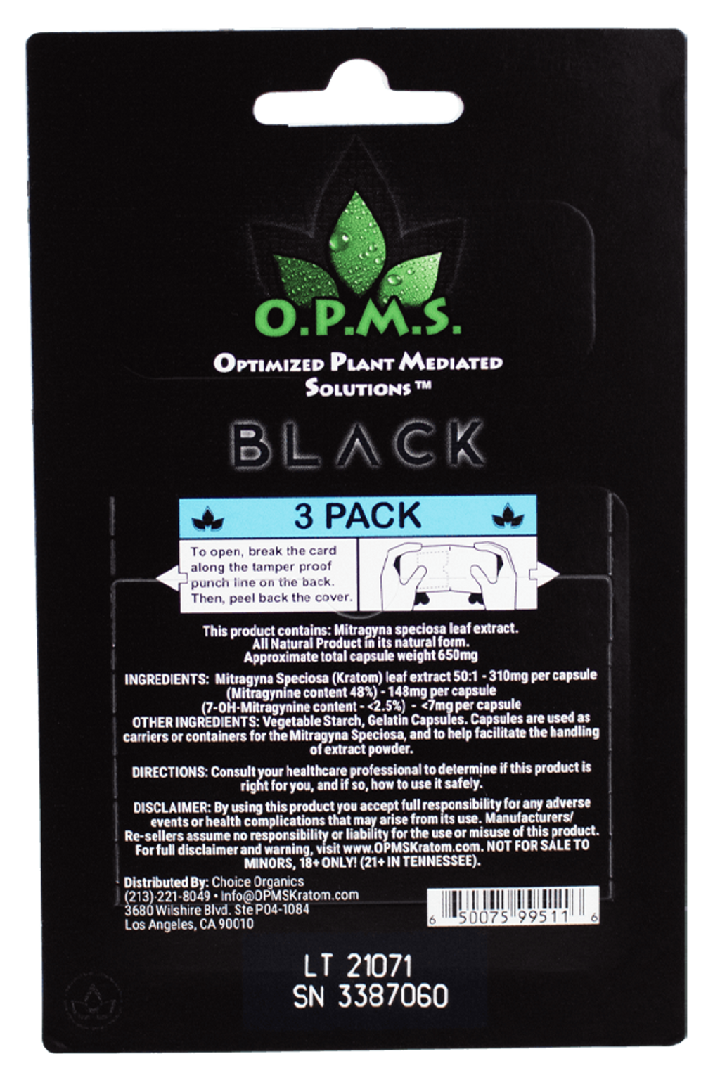OPMS Black Capsules