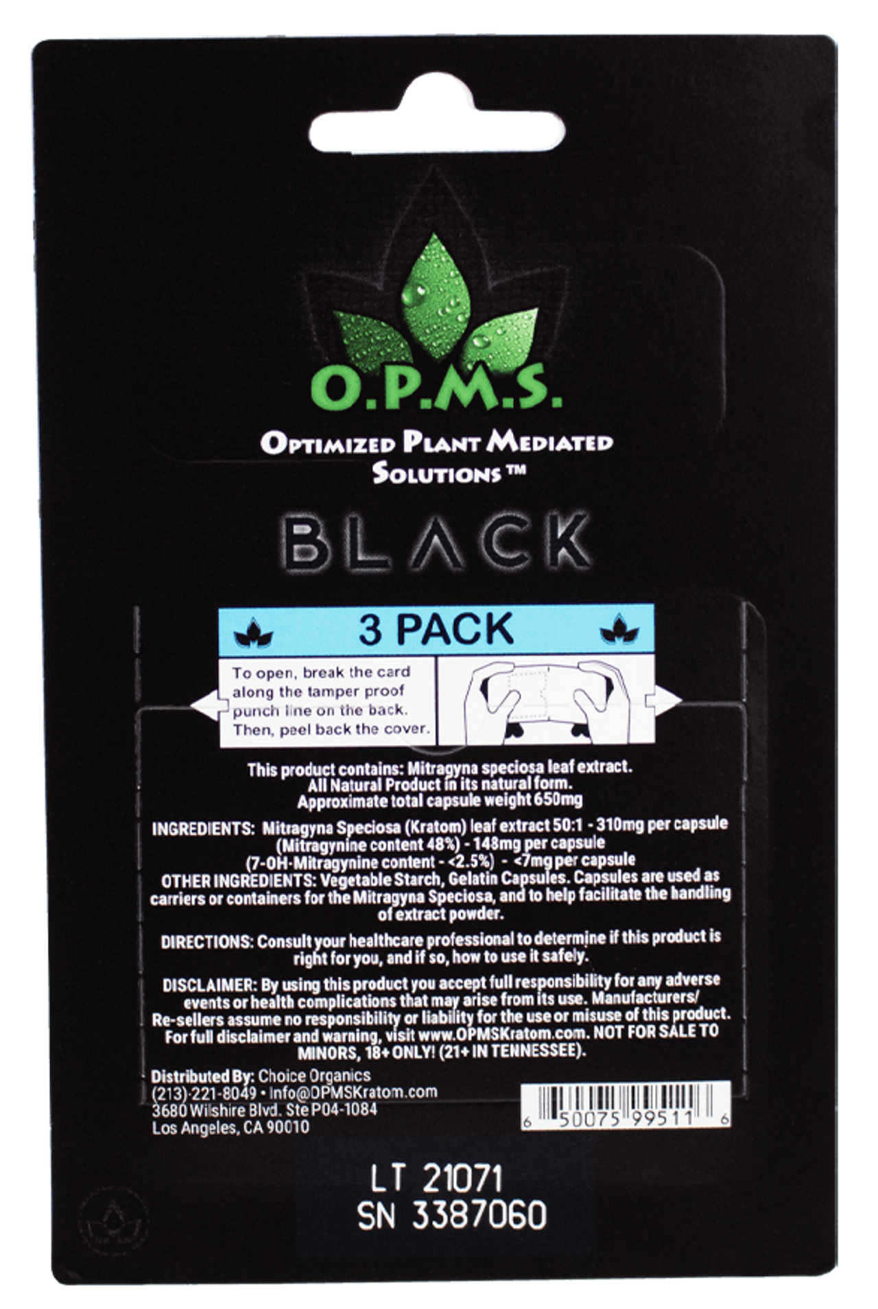 OPMS Black Capsules