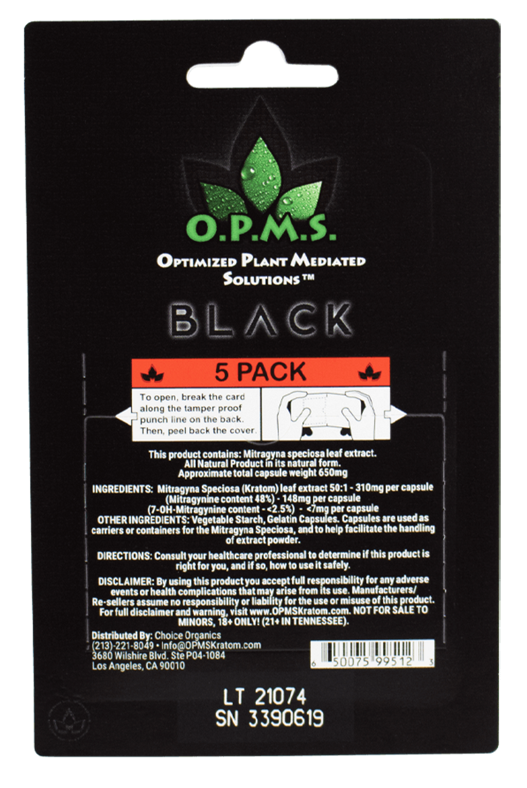 OPMS Black Capsules
