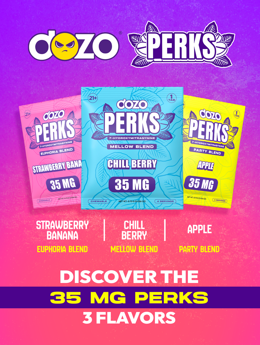 DOZO PERKS 7-HYDROXYMITRAGYNINE - 35 mg