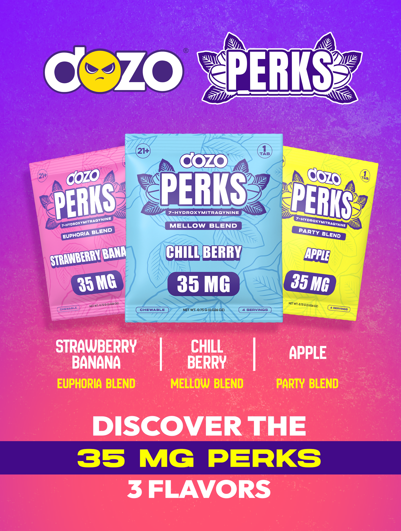 DOZO PERKS 7-HYDROXYMITRAGYNINE - 35 mg