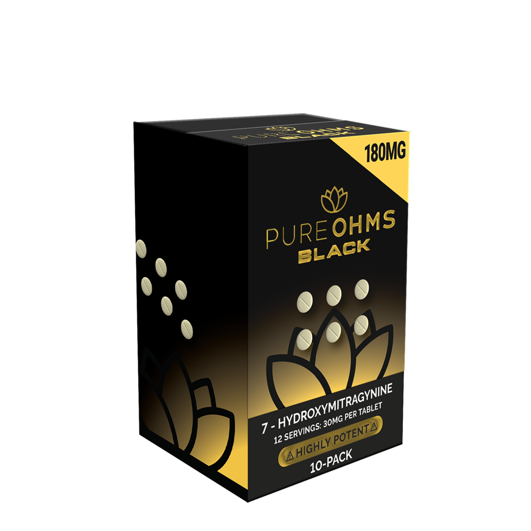 Pure Ohms Black 7-Hydroxy Tabs 50mg Singles